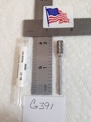 1 NEW HTC 1/8'' SHANK CARBIDE BURR. SA-51 DOUBLE CUT. 70222. USA MADE (G391)