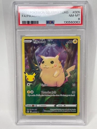 Pokemon TCG Celebrations Pikachu 005/025 PSA 8 NM-MT