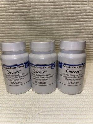 3 Bottles Pediatric Sports Therapy Oscon Dietary Supplement 60 gels Each Ex 4/27
