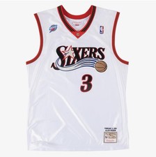 Allen Iverson Philadelphia 76ers 2001-02 White Authentic Jersey Men’s XL (48)