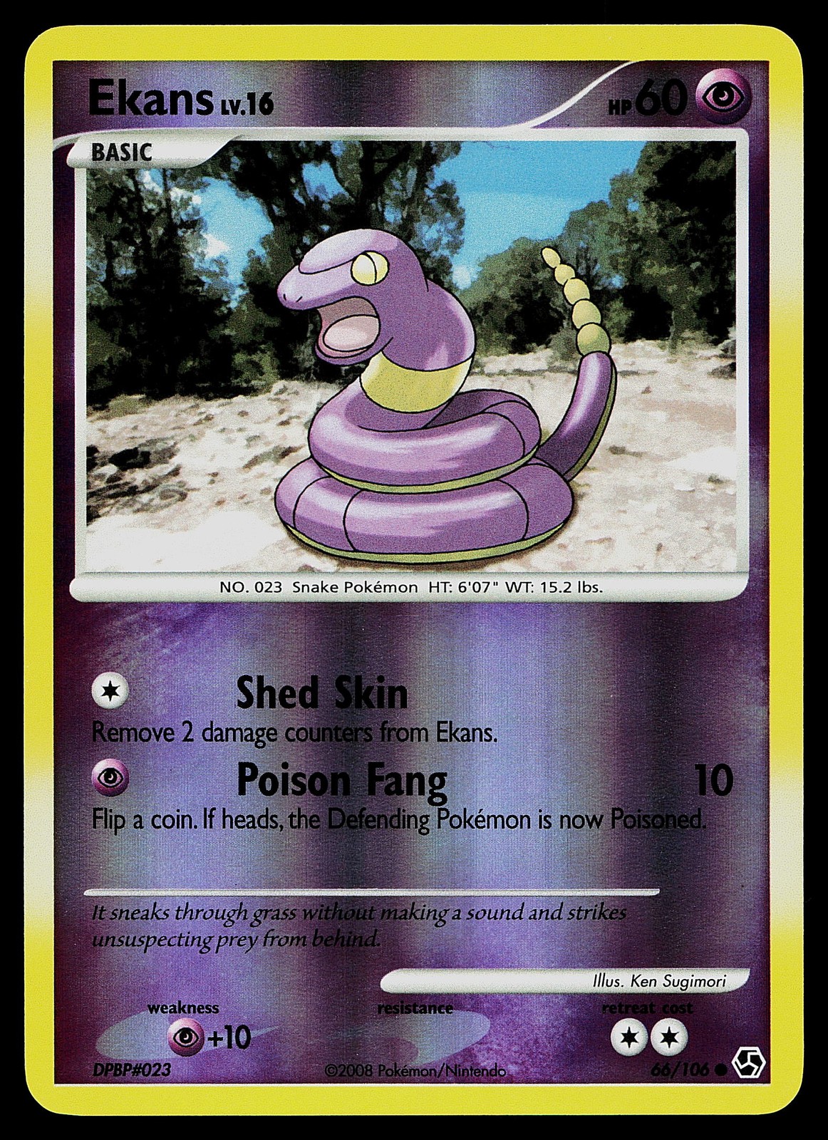 Pokemon Card - Ekans Great Encounters 66/106 Common Reverse Holo