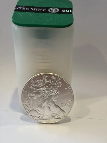 Roll of 20 - 2014 $1 American Silver Eagle Dollar Coins full Tube 1 oz BU .999