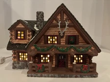 1993 Department 56 Original Snow Village Hunting Lodge Christmas Building #54453