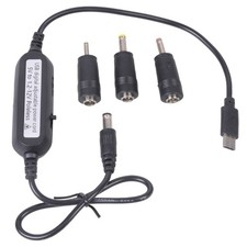 USB C 5V to 1.2V-12V 2.5mm/3.5mm/4.0mm/5.5mm Step Up Converters w/ 3 Connectors