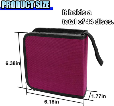 40 Capacity CD DVD Case Holder Organizer Book Wallet for Car