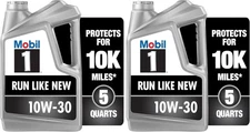 Mobil 1 Advanced Full Synthetic Motor Oil 10W-30, 5 Quart (Pack of 2)