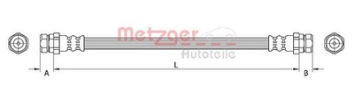 Original Metzger brake hose 4110634 for VW