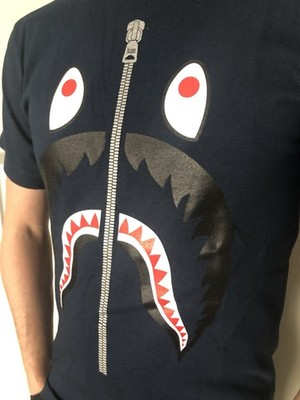 BAPE (A Bathing Ape) Shark Tee - Size S - Black - New with Tags