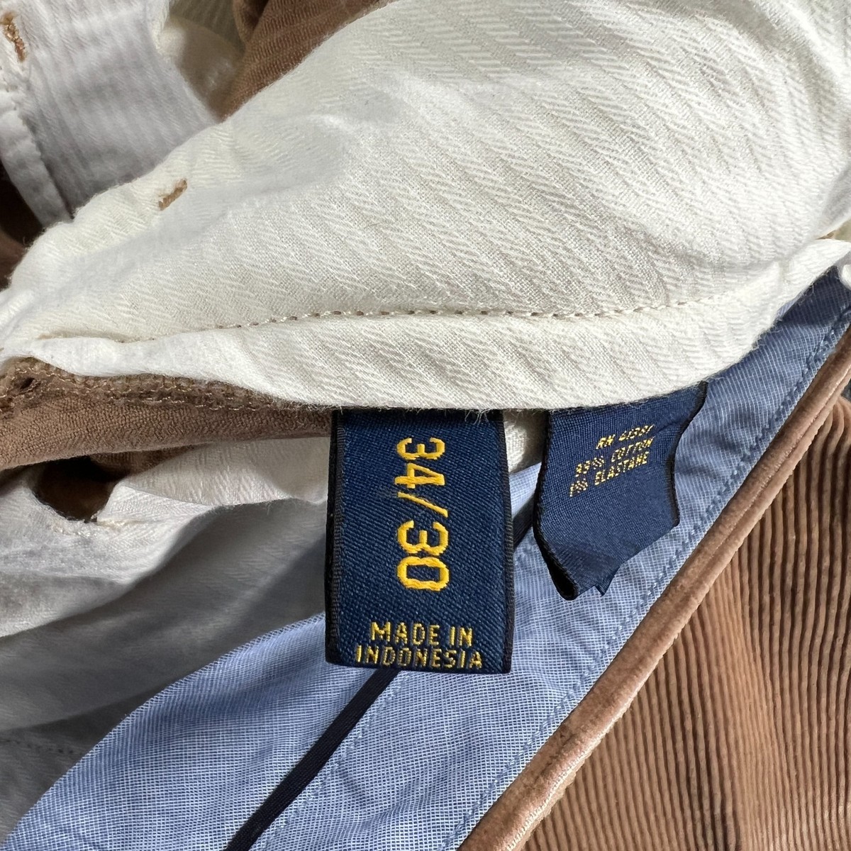 Polo Lauren polo cords 34×30 ブラウン Polo Ralph Lauren Corduroy Pants Mens 34x30 Brown Chino Casual