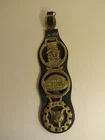 Horse Brass Medallions Lot of 3 on Leather Martingale Caddy, Ark, Fox / Wolf