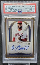 2021 Topps Definitive JO ADELL Gold Framed Rookie Auto /30 RC PSA 10/10 GEM MINT
