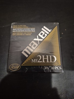 Maxwell MF2HD High Density Disk 3.5  Floppy IBM Formatted, 10 Pieces NEW SEALED