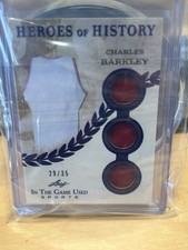 Leaf In The Game Used HEROES OF HISTORY CHARLES BARKLEY /35 Carmelo Anthony /35