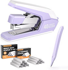 Effortless Stapler for Desk with 40-50 Sheet Capacity, 2000 Staples, 1-Touch Sta