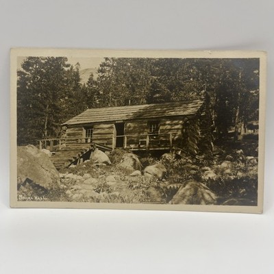 Social Hall Cabin, Deerpark California PM, RPPC Postcard