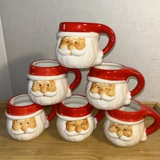 Royal Norfolk 6 Santa Face Christmas Holiday Coffee Tea Hot Cocoa Cup Mug Decor