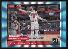 Zach LaVine 2021 Donruss Franchise Features # 19 Teal Holo Laser Insert Chicago