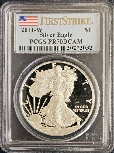 ✰ 2011-W WEST POINT 1 Oz PROOF American SILVER Eagle FIRST STRIKE PCGS PF70 PR70