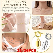12/24Pc Cylindrical Magnetic Clasps Closures DIY Bracelet Necklace Jewelry NEW