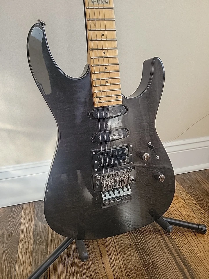 Электрогитара LTD ESP F-50 6-струнная с цельным корпусом черная вишня - чехол для гитары - Изображение 3 из 4