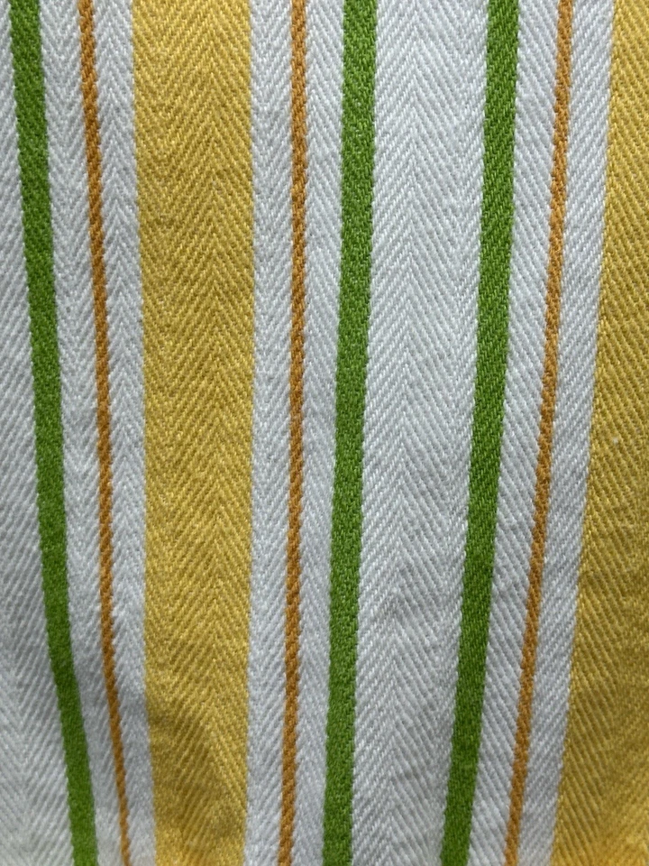 Williams Sonoma 经典条纹柑橘棉围裙黄色罕见全新无标签 — 第 4/4 张图片