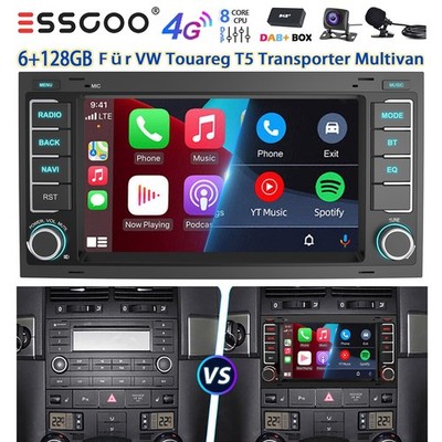 DAB+ Für VW T5 Multivan Transporter Autoradio 6+128G Android 15 Carplay Navi RDS