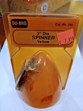 Du-Bro  CAT. NO.  299  ~NIP!~ 3" Dia., 2-Blade Spinner YELLOW