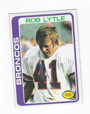 1978 TOPPS ROB LYTLE #144 DENVER BRONCOS