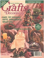 CRAFTS  DECORATIONS Magazine Winter 1992 Country Holidays Christmas Special