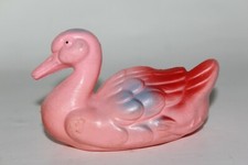 Vintage IRWIN Celluloid Pink Duck Shaker Rattle Figurine Toy 2 3/4" tall