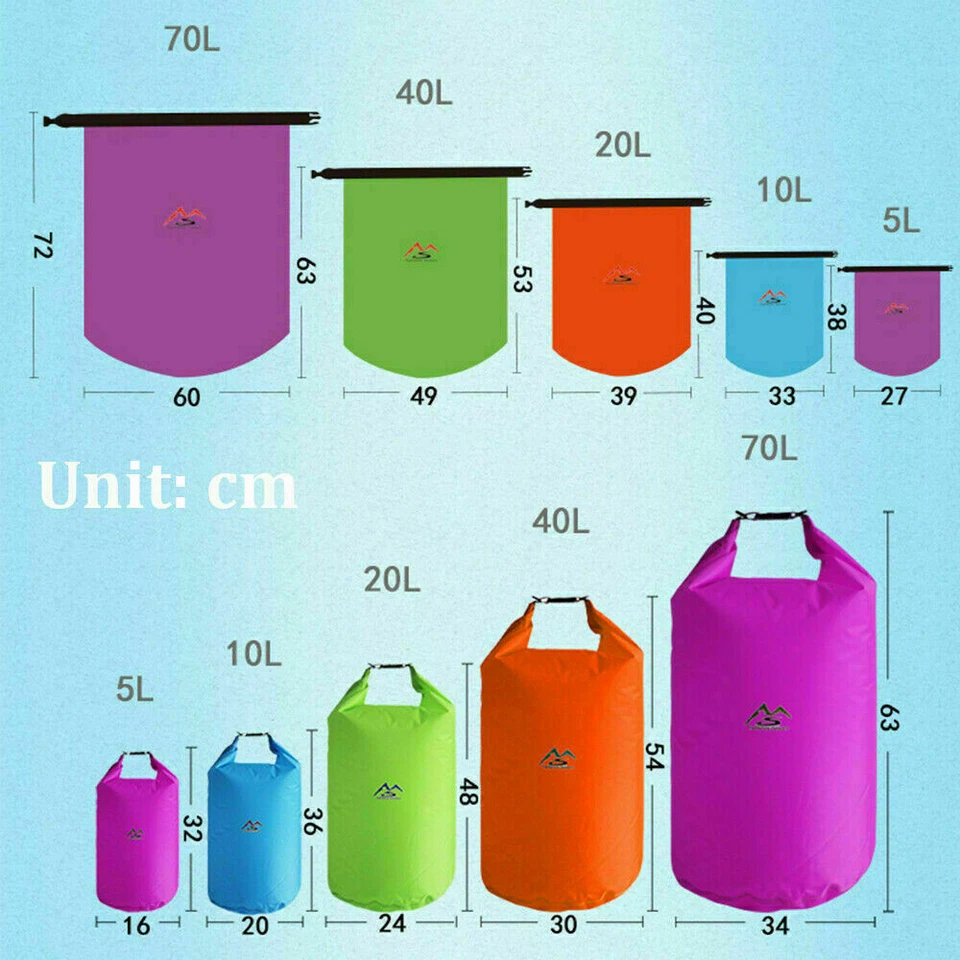 SEESACK Wasserdicht 5/10/20/40L Dry Bag Tasche Outdoor Pack Ruck Sack DE - Bild 2 von 4