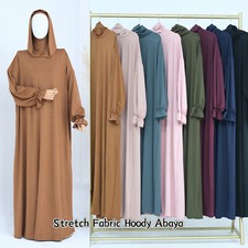 Women Muslim Prayer Long Dress Modest Hooded Kaftan Abaya Islamic Robe Ramadan