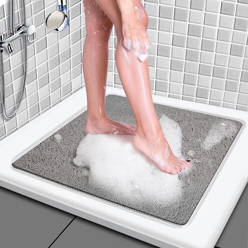 Loofah Shower Mat for Inside Shower Non-Slip Anti Mould PVC Bath Mat Quick Dry - Picture 6 of 15