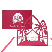 "3D Weihnachtskarte \"Krippe\" Pop Up Karte, Adventskarte, Geschenkverpackung"