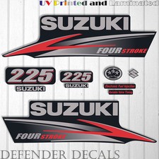 Kit adesivi decalcomania motore fuoribordo Suzuki 225 cv quattro tempi riproduzione