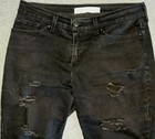 Signature by Levi Strauss & Co Black Distress  Mid-Rise Capri Jeans Size 12-W31 — photo 2