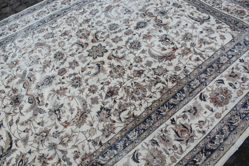 Alfombra de salón grande hecha a mano turca vintage 8x10 121"x100", 307x253 cm Foto 4 de 4