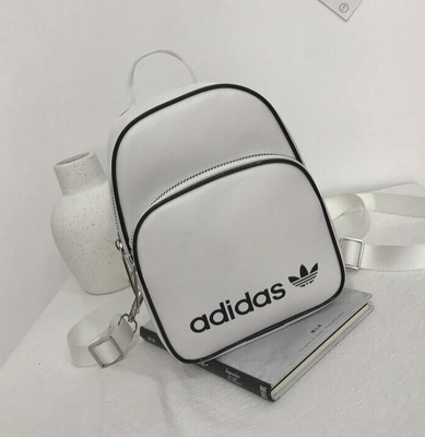 adidas originals mini backpack in white faux leather
