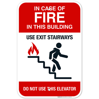 In Case Of Fire in this building Do Not Use This Elevator  Fire Safety