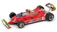 Brumm 1/43 F1 Ferrari 312T5 Villeneuve 1980 Brazil Figur Statisches Modell