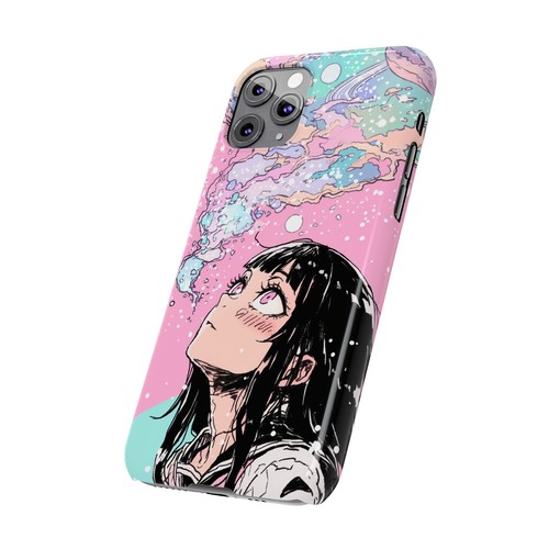 Anime Stargazing Phone Case, Slim Space iPhone Cover, Kawaii Manga Cute Girl - Picture 40 of 49