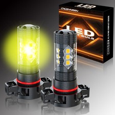 2x H16 5202 Ps24w Led Fog Light Bulbs 3000k Yellow For Jeep Gladiator 2020-2023