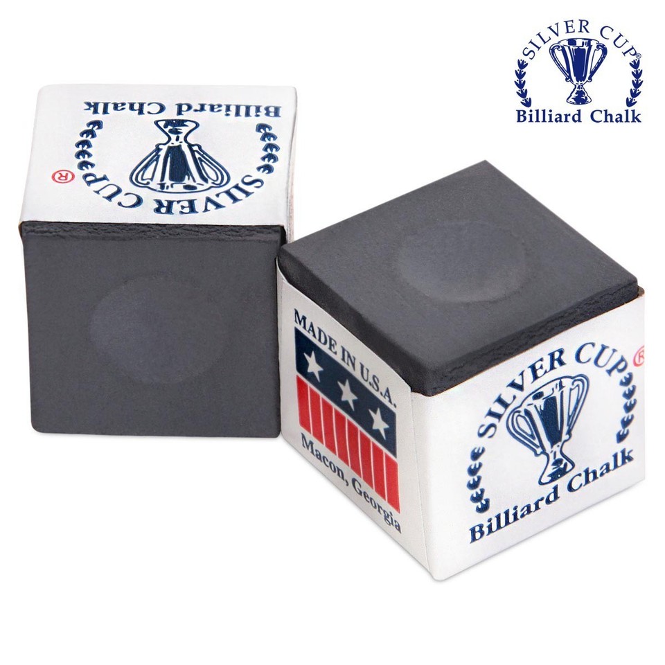 Silver Cup Premium Billiard Chalk - One Dozen (12 Pieces), Choose Your Color