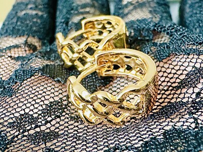 14 mm 1,4 cm hypoallergene Huggies Creolen Gold Ohrringe 18 Karat 18 Karat vergoldet UK