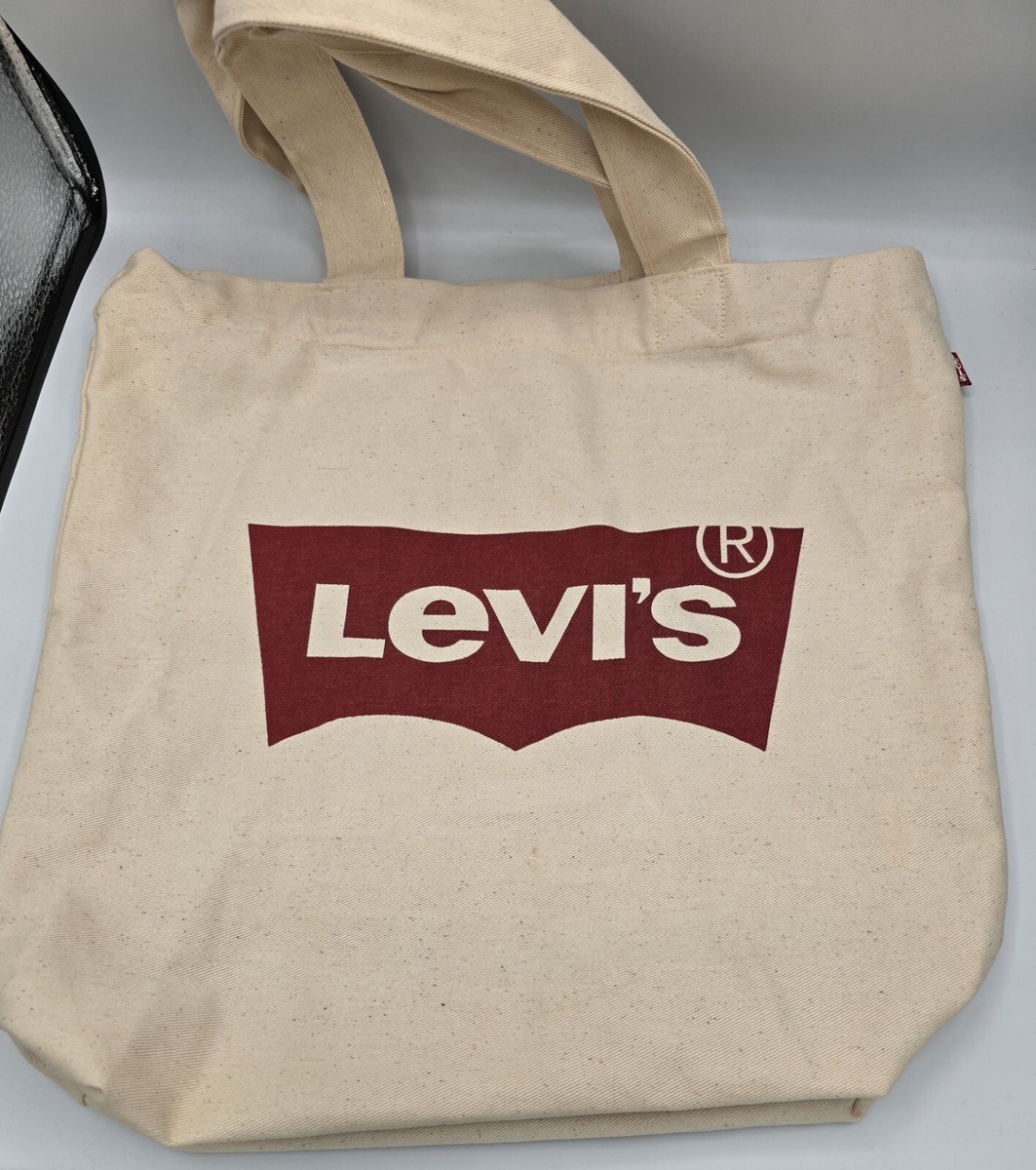 Levi's Tote Shopping Bag Large Off White Canvas