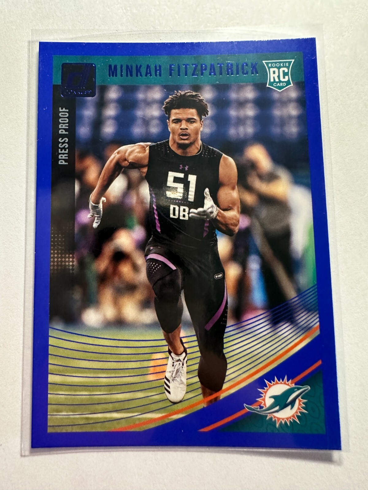 K20,615 - 2018 Donruss Press Proof Blue #353 Minkah Fitzpatrick