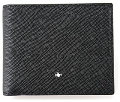 Montblanc Mens Black Leather Slim 6CC Card Wallet for sale online  