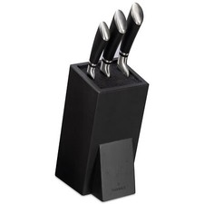 Ceppo portacoltelli universale - contenitore porta coltelli vero legno in nero