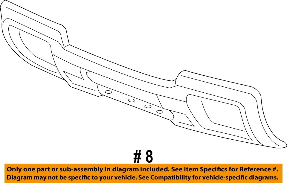 GMC SIERRA 2500HD 3500HD CHROME FRONT BUMPER SKID PLATE 2015-2019 NEW  23178964 - Image 3 of 3