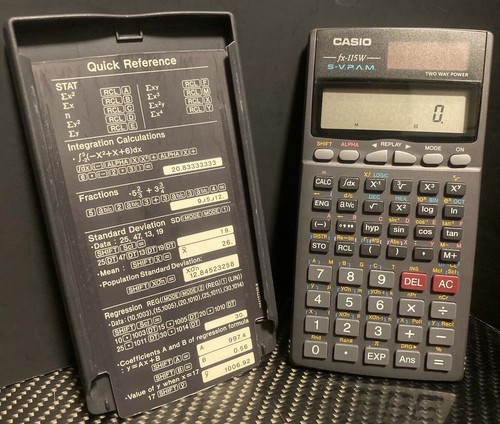 Calculator Casio fx-115W S-VPAM Scientific Two Way Power Good Condition ...